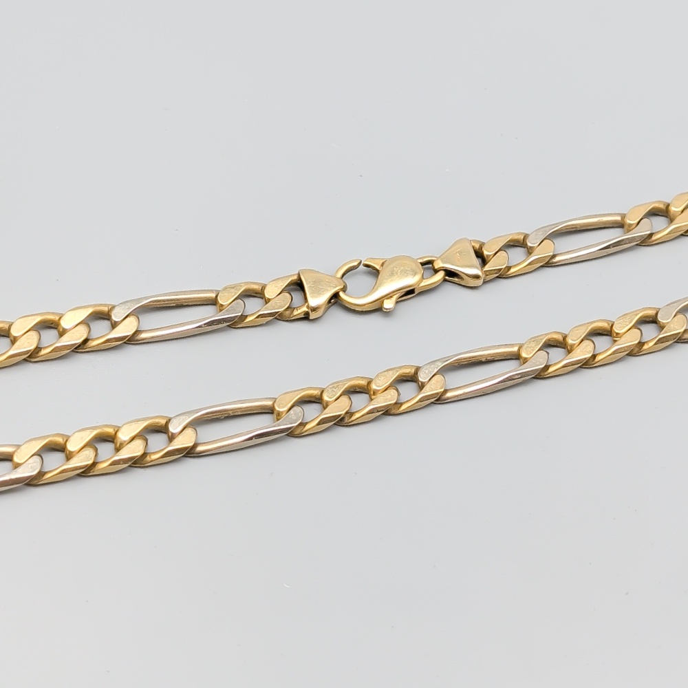 52.5cm Figarolänk i Flerfärgat Guld 18K 84.41g - Bild 2