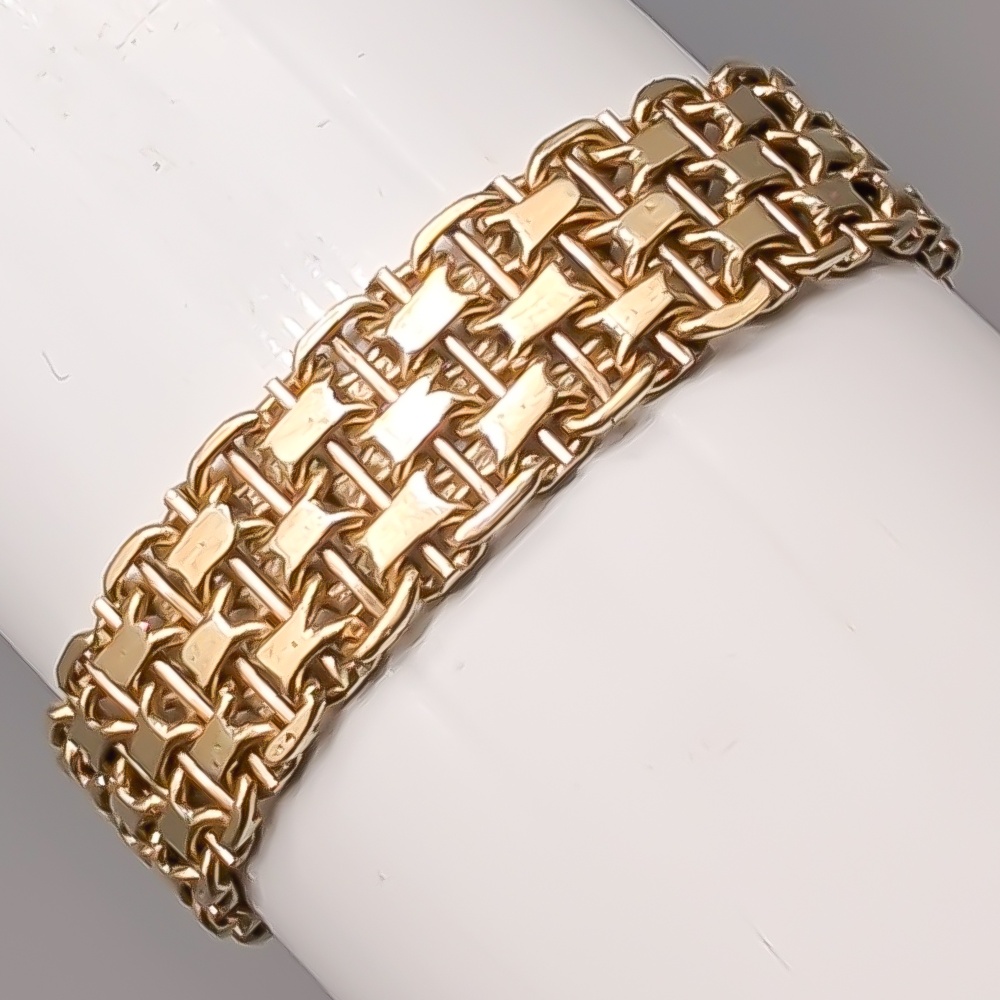 19cm X-Länk med Stav i Guld 18K 30.14g