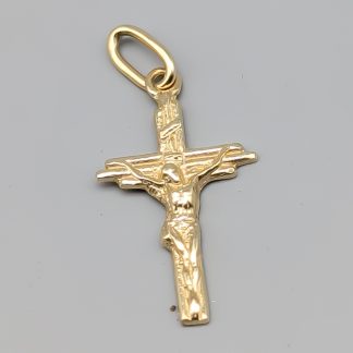 Hänge i Guld Krusifix 14K 1.21g 24mm