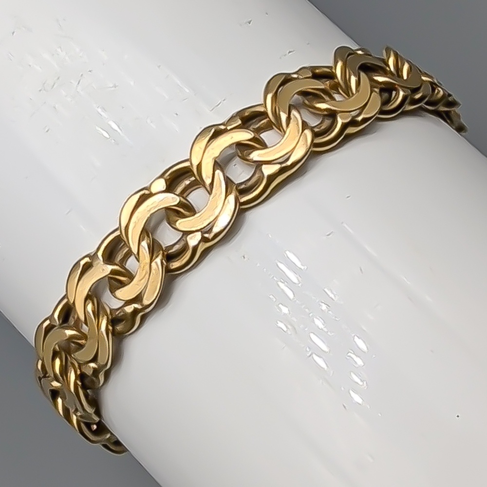 20.5cm Bismarcklänk i Guld 18K 21g
