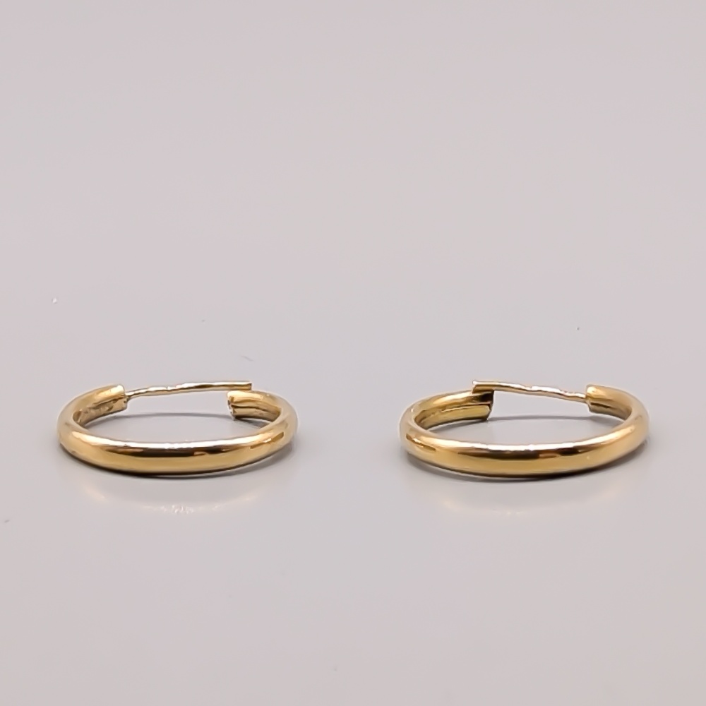 Creoler i Guld 18K 1.34g 19mm - Bild 2
