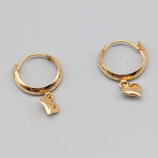 Creoler i Guld Hjärtan 18K 0.93g 19mm