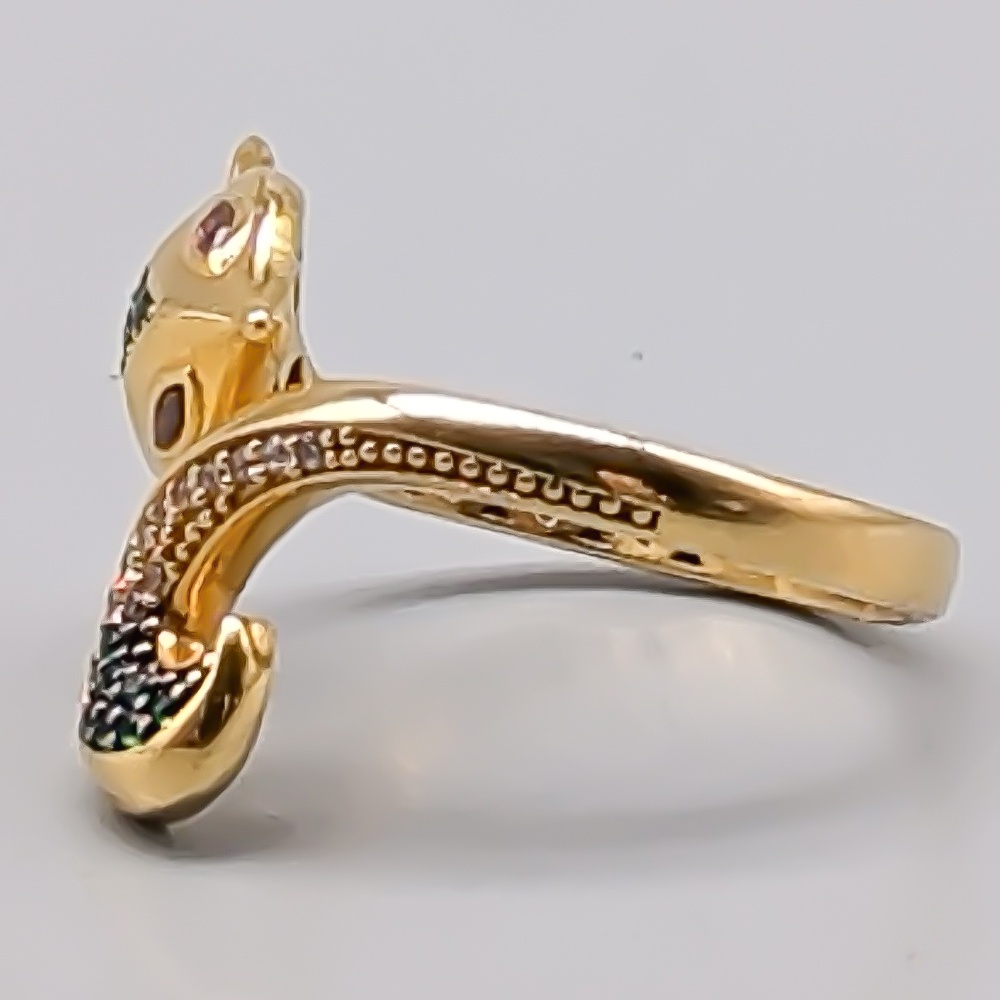 Ring i Guld med Stenar Räv 21K 5.67g 20mm - Bild 2
