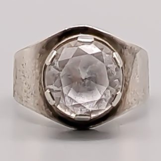 Ring i Silver med Vit Sten S830 4.59g 18mm
