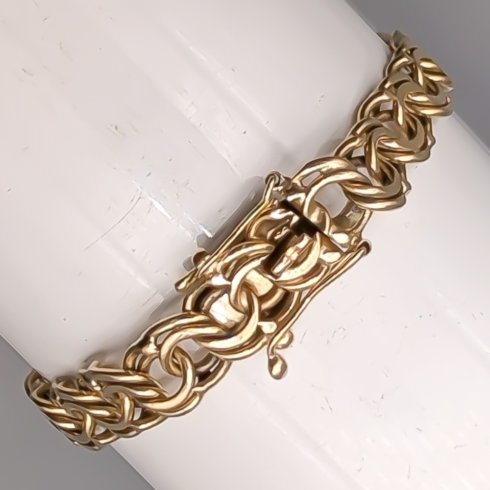 19cm Bismarcklänk i Guld 18K 14.04g - Bild 2