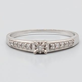 Diamantring i Vitguld 18K 2.06g 18mm