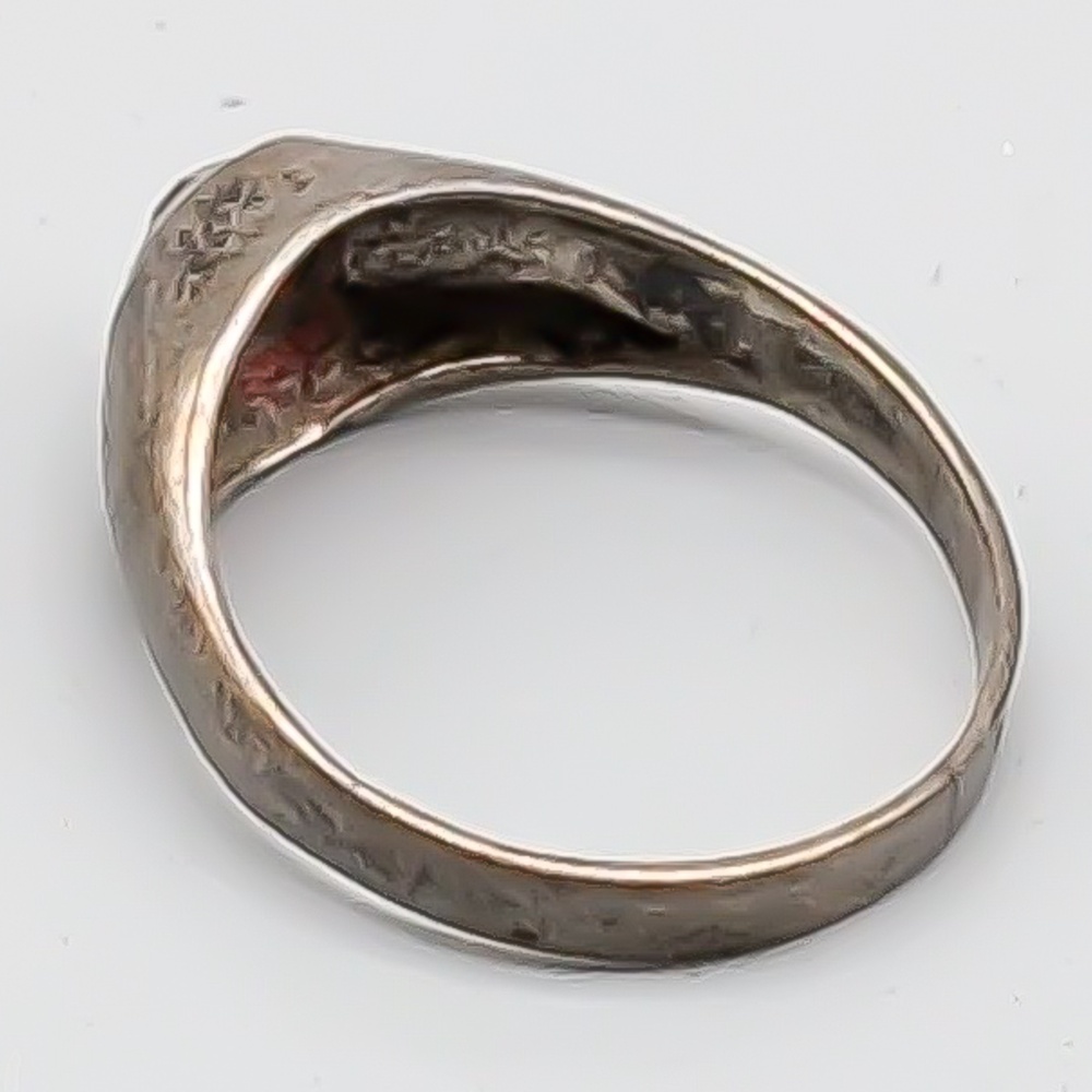 Ring i Silver med Röd Sten S830 1.78g 16mm - Bild 2