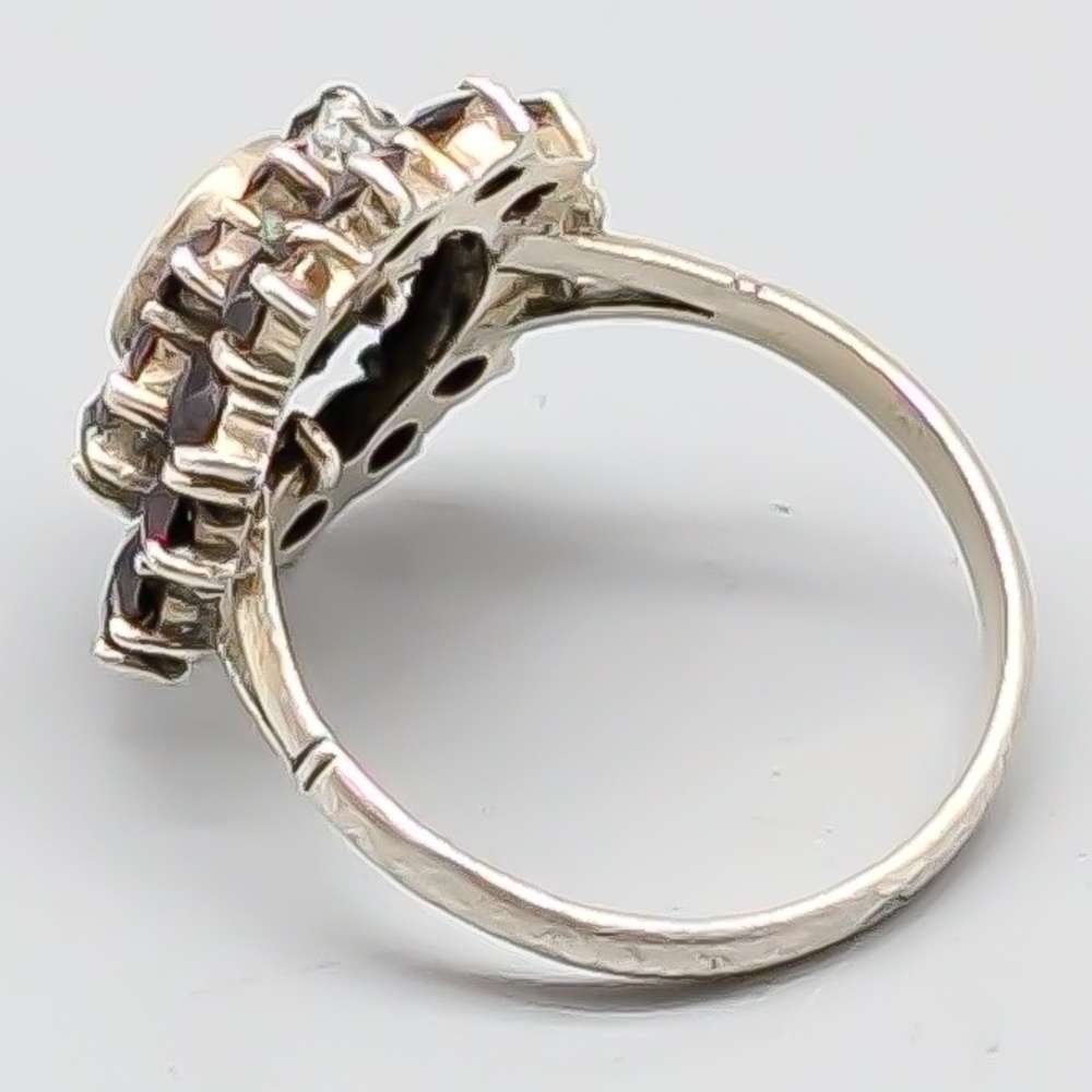 Ring i Silver med Granater S830 3.95g 18mm - Bild 2