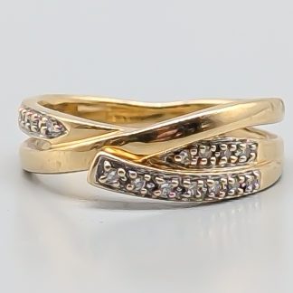 Diamantring i Guld 18K 5.4g 19mm