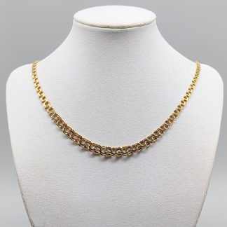 44.5cm Doserad Bismarcklänk i Guld 18K 19.81g