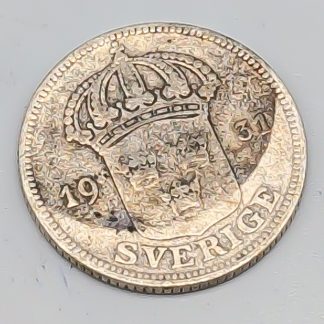 1 st 50 öre Sverige 1931 S600 4.94g 22mm