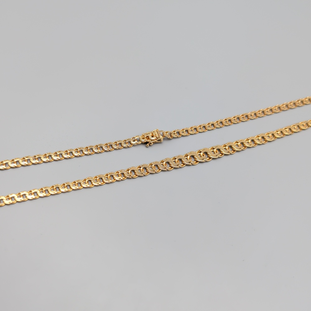 45cm Doserad Bismarcklänk i Guld 18K 16.72g - Bild 2