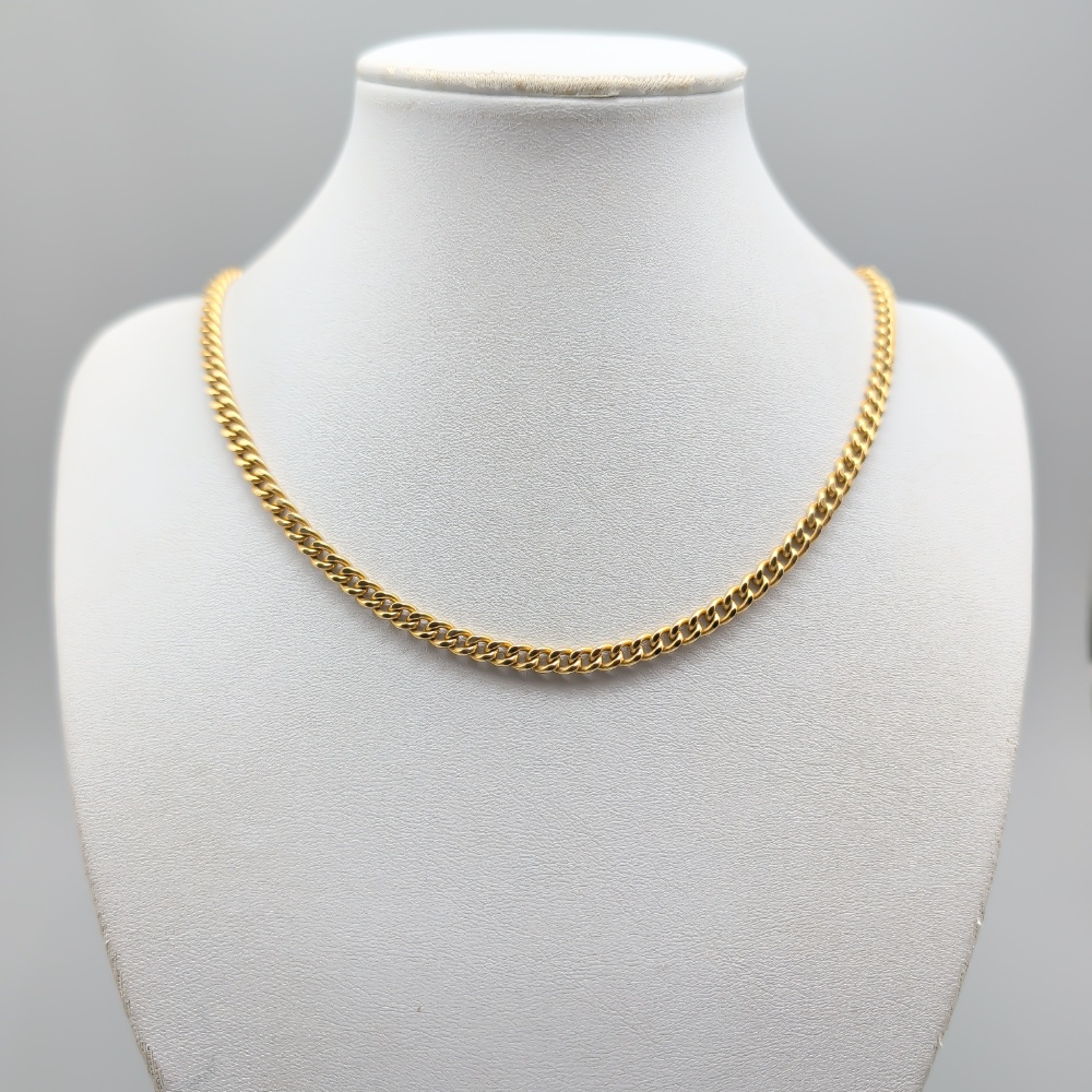 46cm Svedbom Pansarlänk i Guld 18K 13.85g