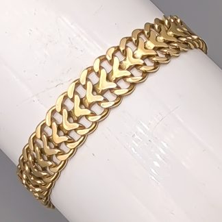 19.5cm Fiskbenslänk i Guld 18K 18.7g