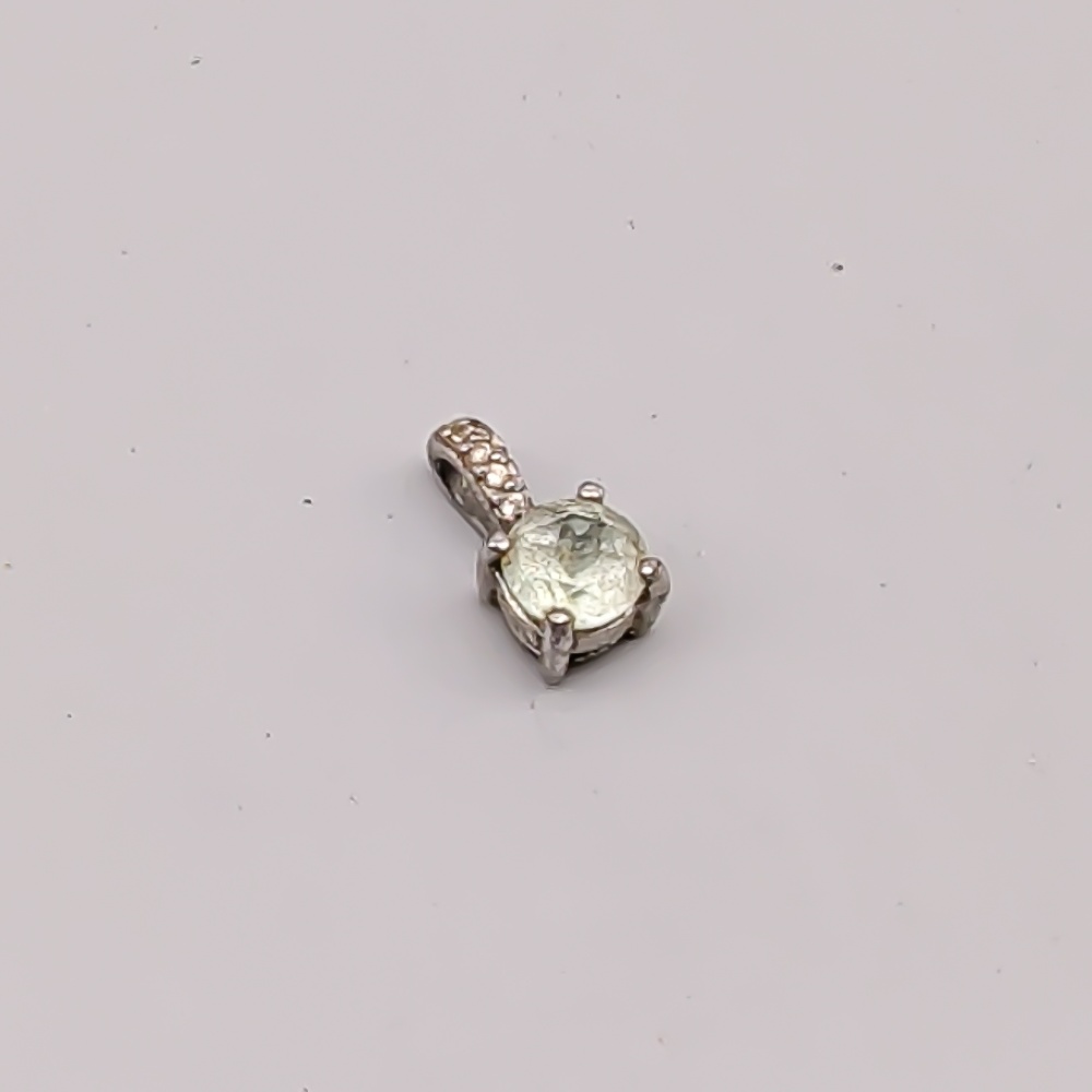 Hänge i Silver med Blå och Vita Stenar S925 1.03g 14mm