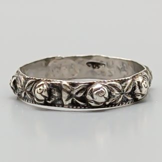 Mönstrad ring i Silver S830 1.48g 17mm