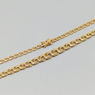 46.5cm Doserad Bismarcklänk i Guld 18K 15.29g