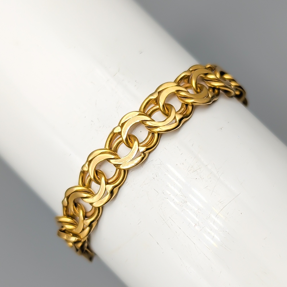 21cm Bismarcklänk i Guld 18K 19.77g