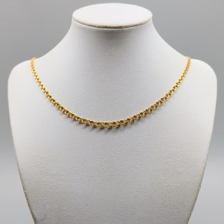 42.5cm Doserad Bismarcklänk i Guld 18K 8.57g