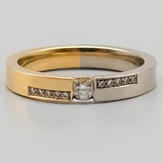 Diamantring i Flerfärgat Guld 18K 9.28g 21mm