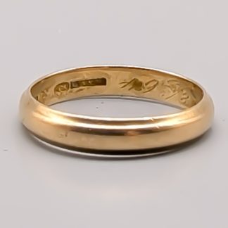 Mönstrad ring i Guld 18K 5.46g 21mm