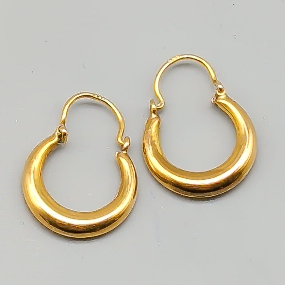 Creoler i Guld 18K 1.4g 18mm - Bild 2