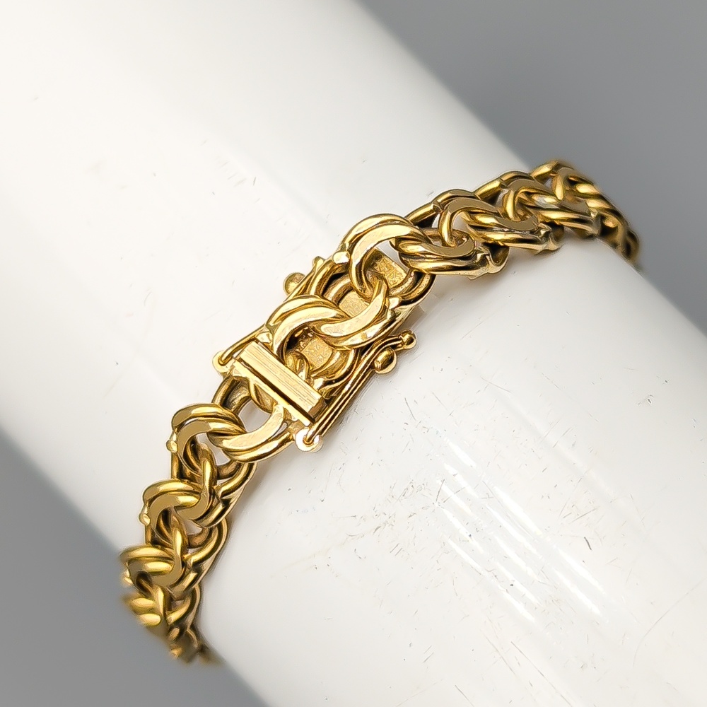 19.5cm Bismarcklänk i Guld 18K 16.19g - Bild 2