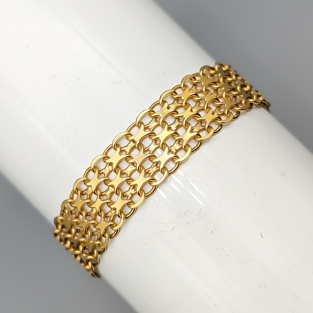 19.5cm X-Länk i Guld 18K 13.96g