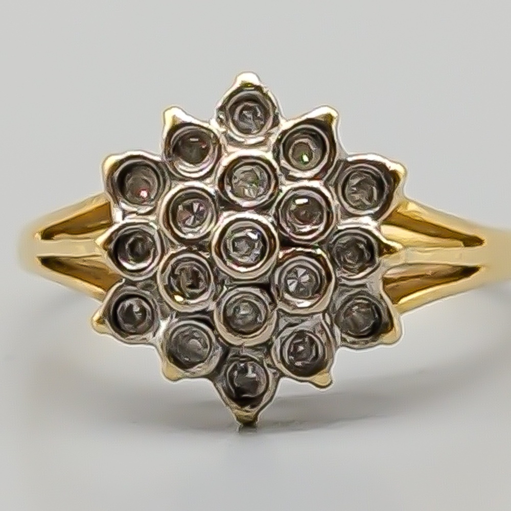 Diamantring i Flerfärgat Guld 18K 2.79g 18mm - Bild 2