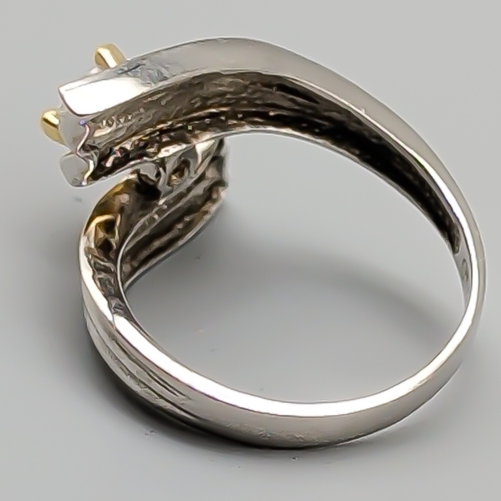 Ring i Flerfärgat Guld med Vit Sten 14K 5.8g - Bild 3