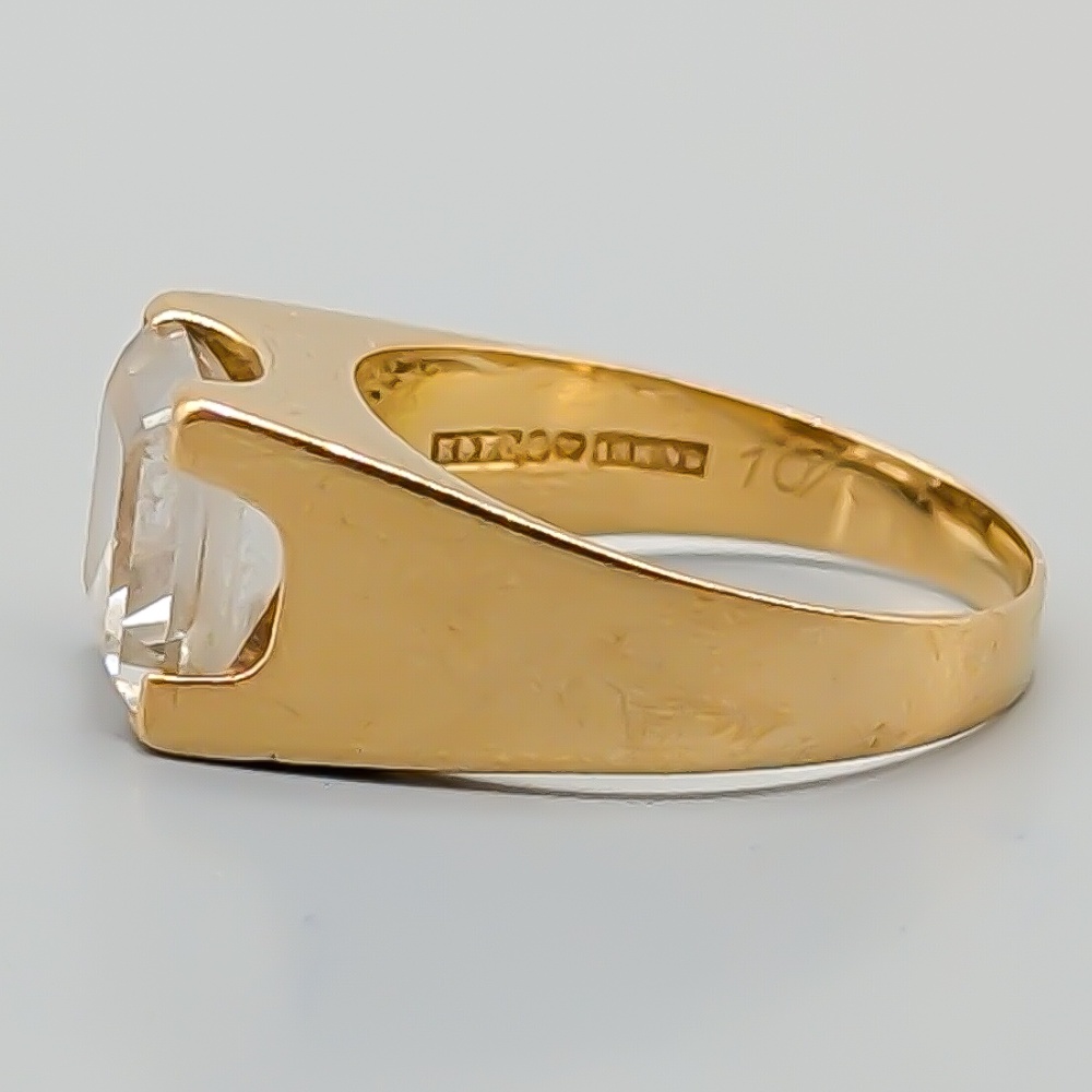 Ring i Guld med Vit Sten 18K 5.92g 19.75mm - Bild 2