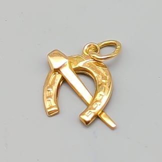 Hänge i Guld Hästsko 18K 0.64g 14mm