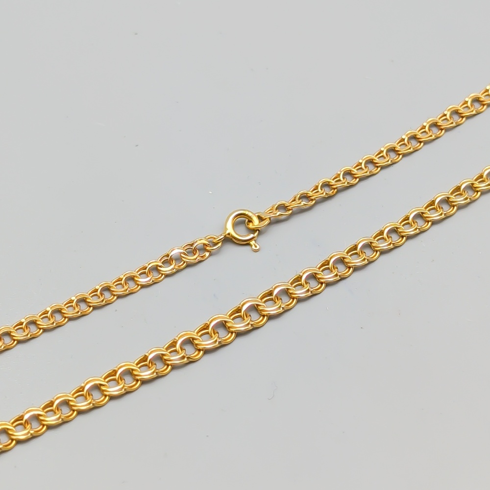 42.5cm Doserad Bismarcklänk i Guld 18K 10.75g
