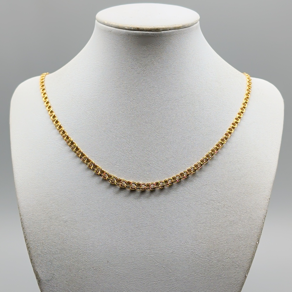 42.5cm Doserad Bismarcklänk i Guld 18K 10.75g - Bild 2