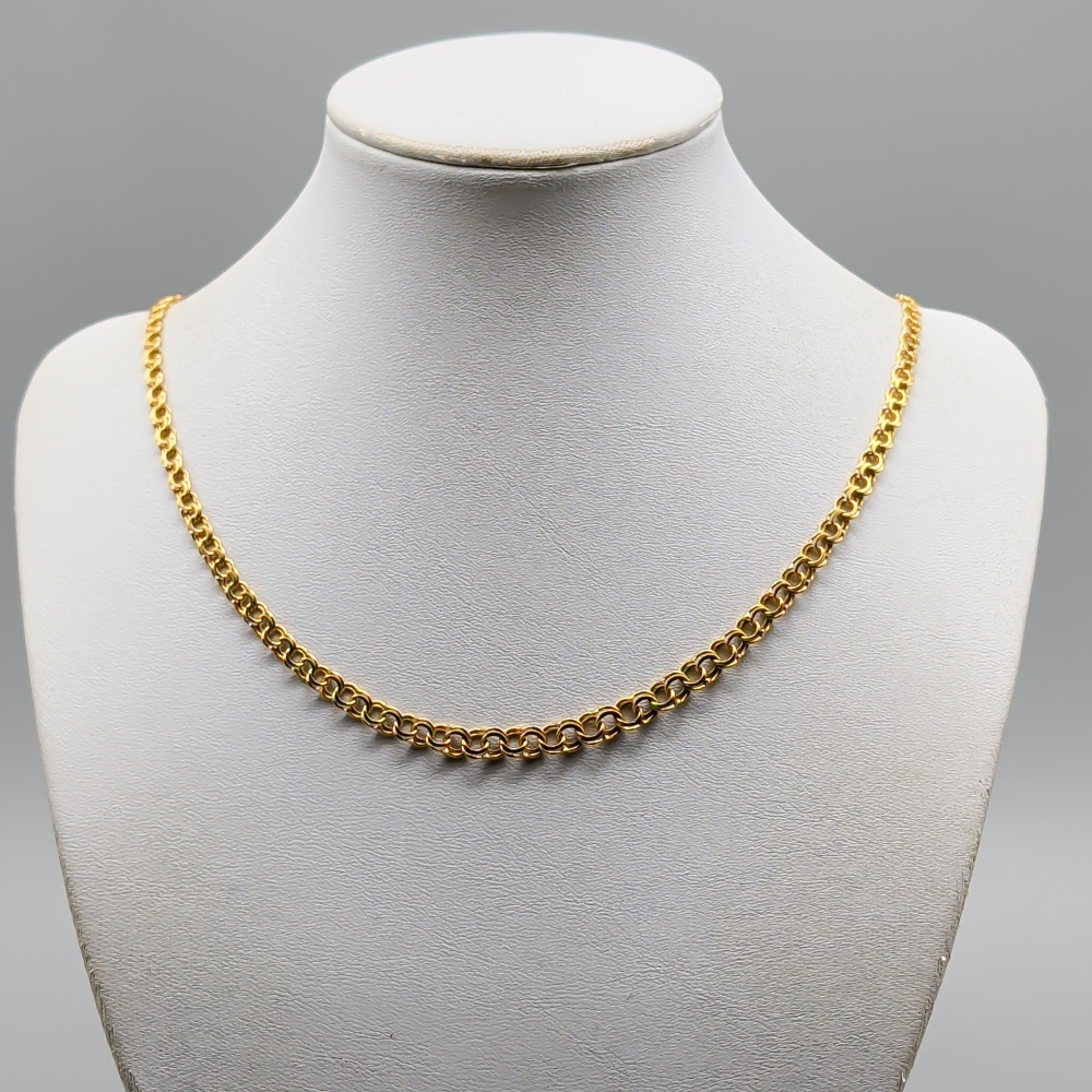 45.5cm Doserad Bismarcklänk i Guld 18K 11.54g - Bild 2
