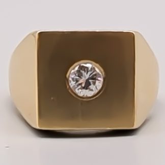 Klackring i Guld med Diamant 18K 21.63g 19.5mm
