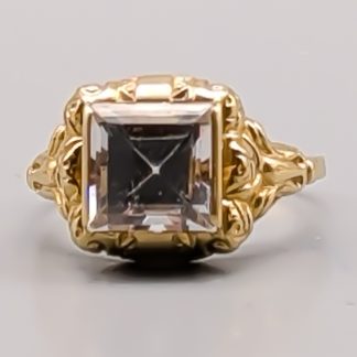 Ring i Guld med Vit Sten 18K 2.57g 17.25mm