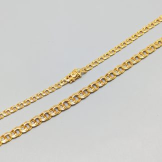 42.5cm Doserad Bismarcklänk i Guld 18K 15.18g