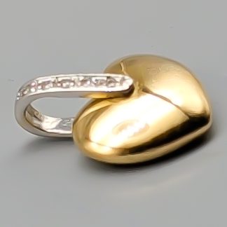 Diamanthänge i Flerfärgat Guld Hjärta 18K 2.2g 17mm