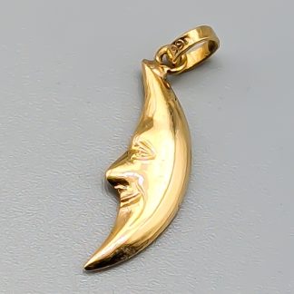 Hänge i Guld Måne 18K 0.5g 19mm