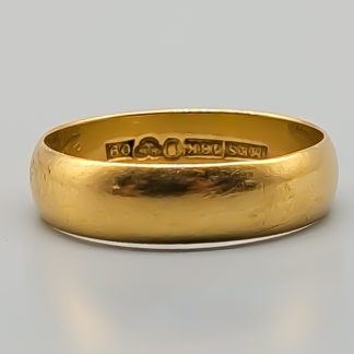 Slät ring i Guld 18K 5.56g 20mm