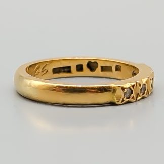 Alliansring i Guld med Vita Stenar 18K 4.07g 16.25mm