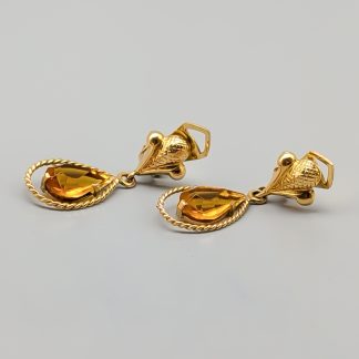 Clips i Guld med Orange Stenar 18K 5.51g 38mm