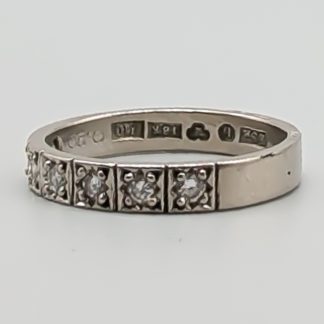 Alliansring i Vitguld med Diamanter 18K 2.93g 16.5mm