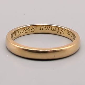 Slät ring i Guld 18K 3.79g 17.5mm