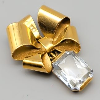 Hänge i Guld Rosett med Blå Sten 18K 2.39g 23mm