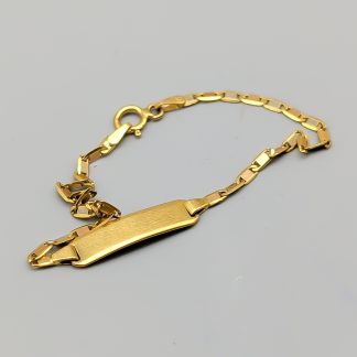15cm Armband i Guld med Gravyrbricka 18K 2.26g