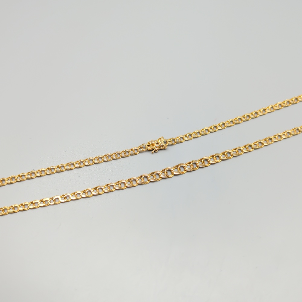 46cm Doserad Bismarcklänk i Guld 18K 11.45g - Bild 2