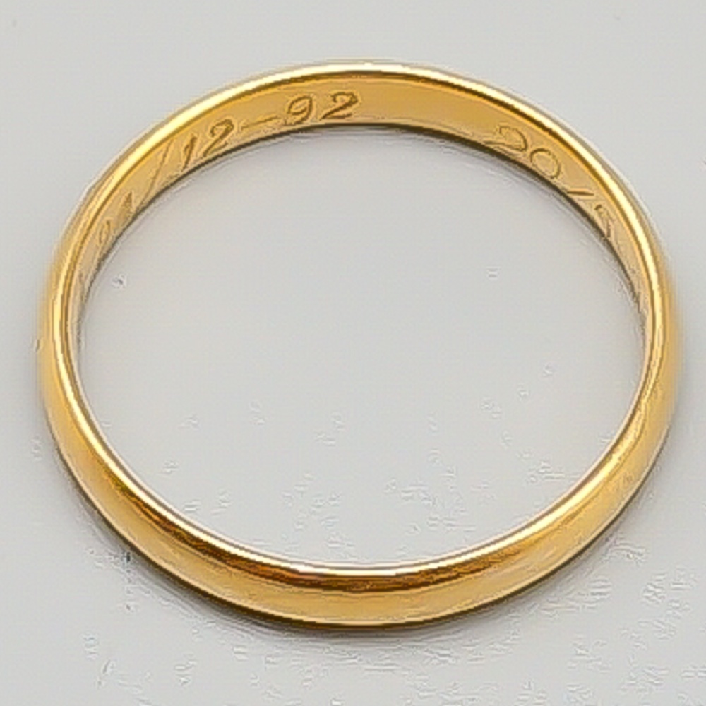Slät ring i Guld 18K 2.53g 17.75mm - Bild 2