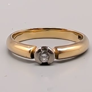 Diamantring i Flerfärgat Guld 18K 3.81g 17.75mm